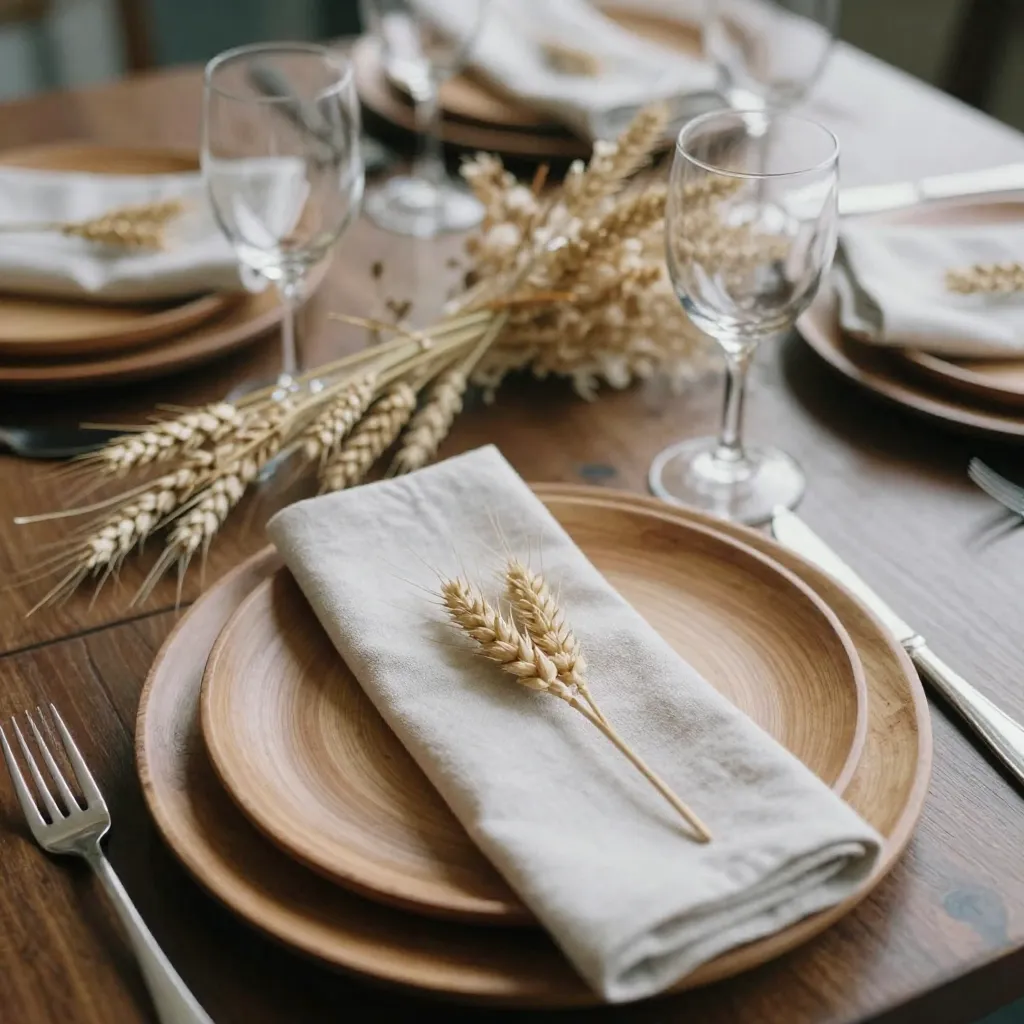 Rustic table design with natural materials