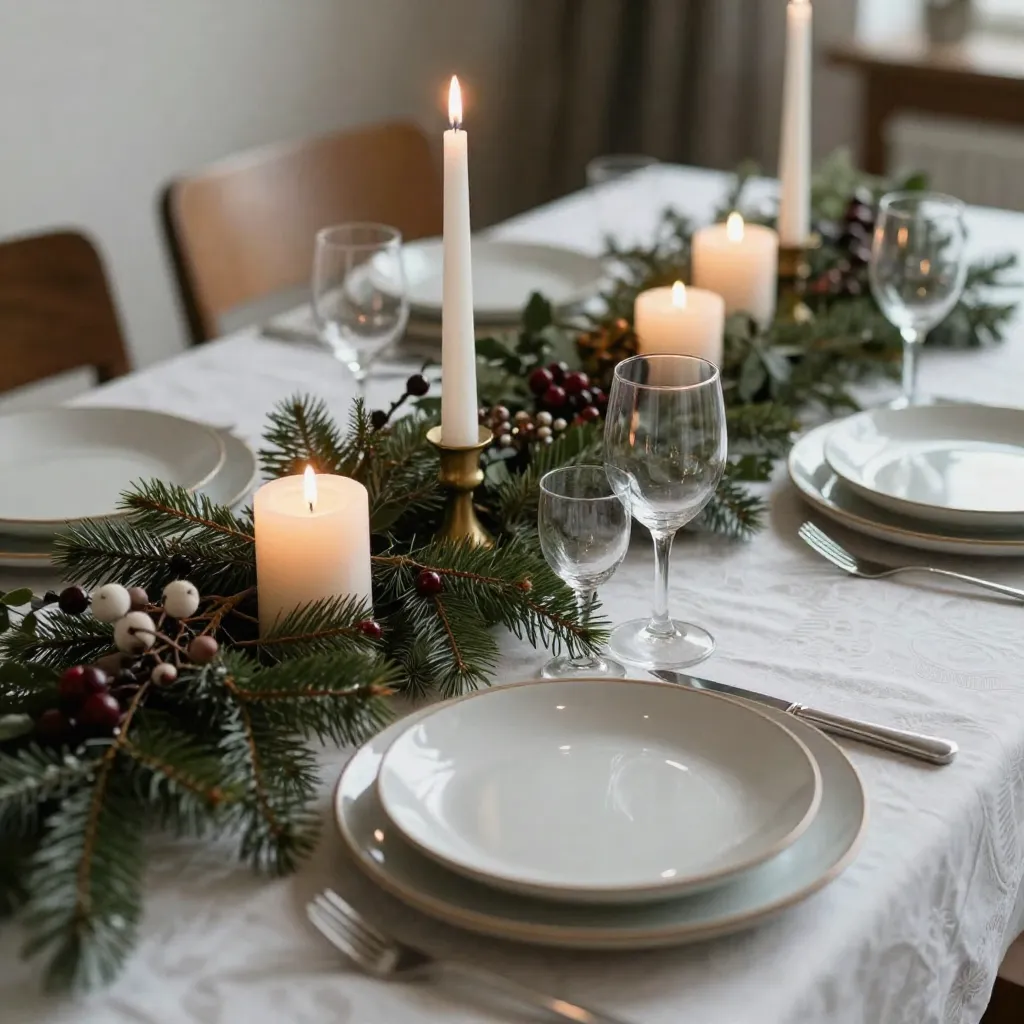Natural lighting on carefully arranged table setting